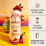 Willie’s Remedy Strawberry Watermelon 5mg Sparkling Seltzer suggested dose