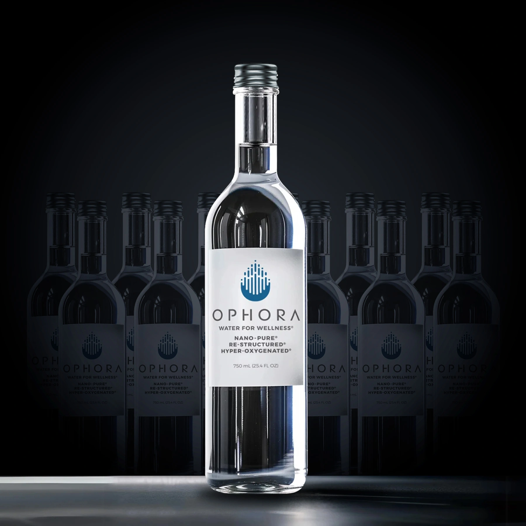ophora water 750ml bottle Ophora Water 750ml Glass Bottle - Image 1