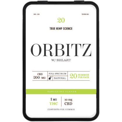 ORBITZ 20-Count Full Spectrum CBD Gummies 200mg + Shilajit - True Hemp Science